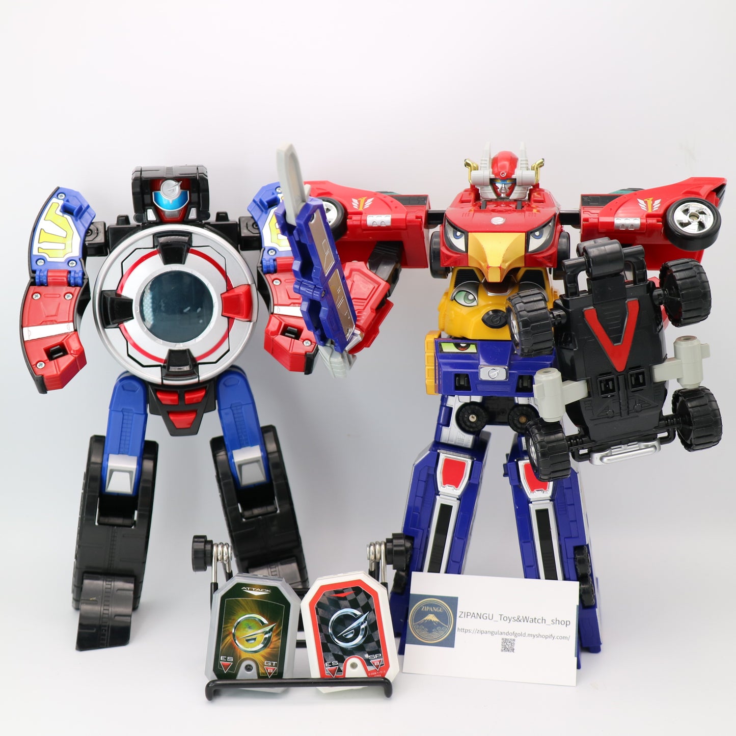 High Octane Megazord,Road-Attack Zord set/Power rangers RPM-EngineOh G3,Goroder GT set/Engine Sentai Go-Onger