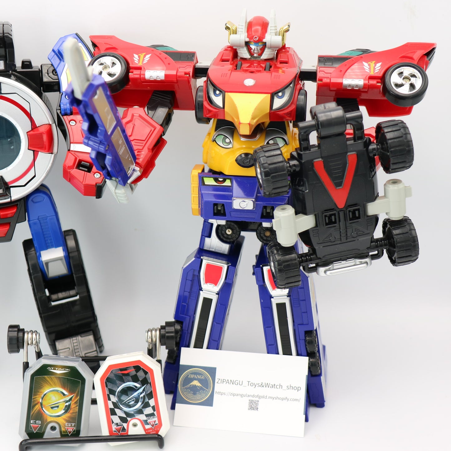 High Octane Megazord,Road-Attack Zord set/Power rangers RPM-EngineOh G3,Goroder GT set/Engine Sentai Go-Onger