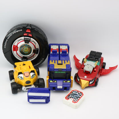 High Octane Megazord,Road-Attack Zord set/Power rangers RPM-EngineOh G3,Goroder GT set/Engine Sentai Go-Onger