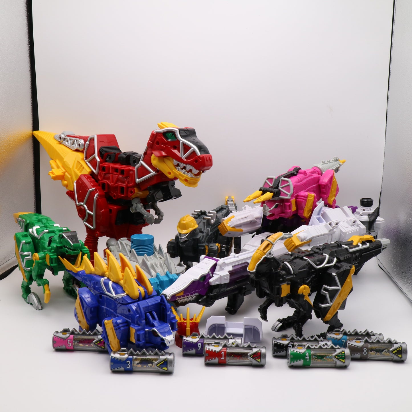 Dino Charge Megazord,Plesio Charge Megazord, Pachy,Para,Raptor,Ankylo Zord set/Power Rangers Dino Charge