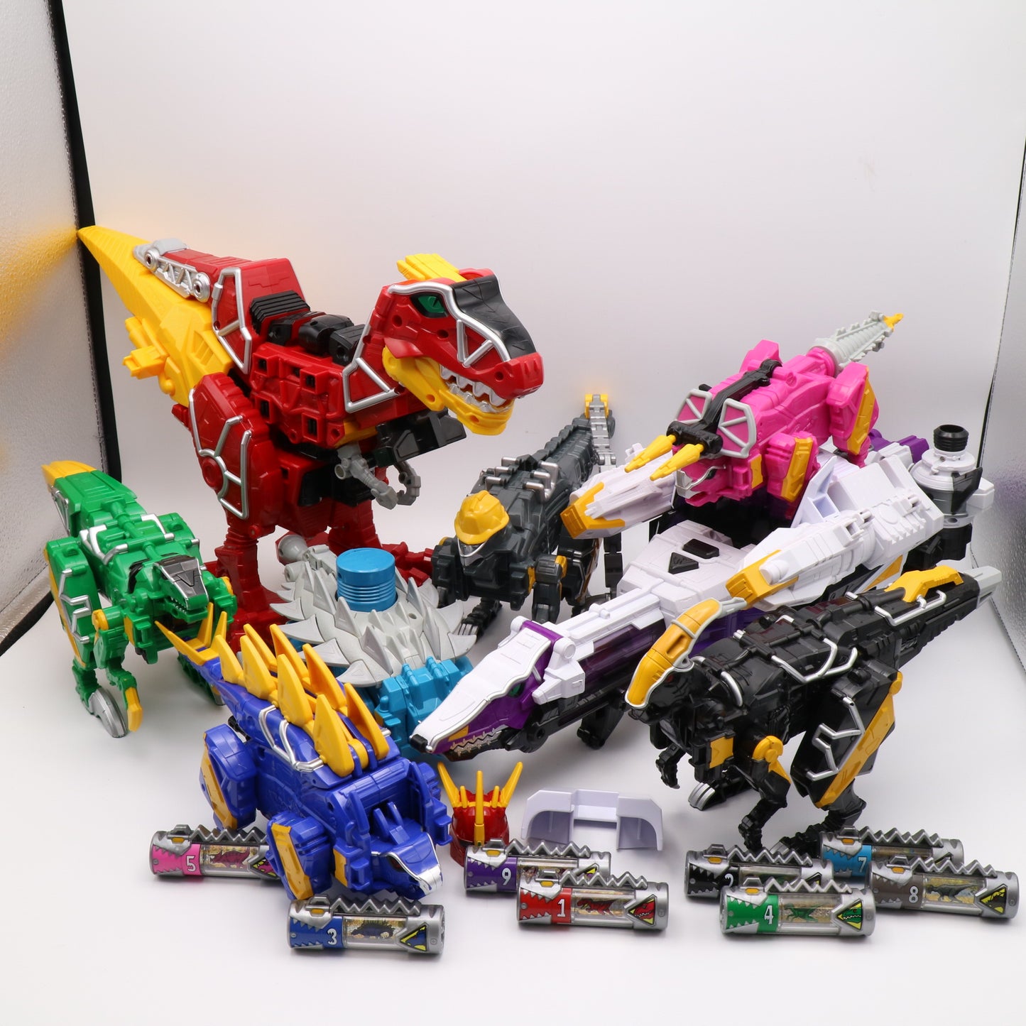 Dino Charge Megazord,Plesio Charge Megazord, Pachy,Para,Raptor,Ankylo Zord set/Power Rangers Dino Charge