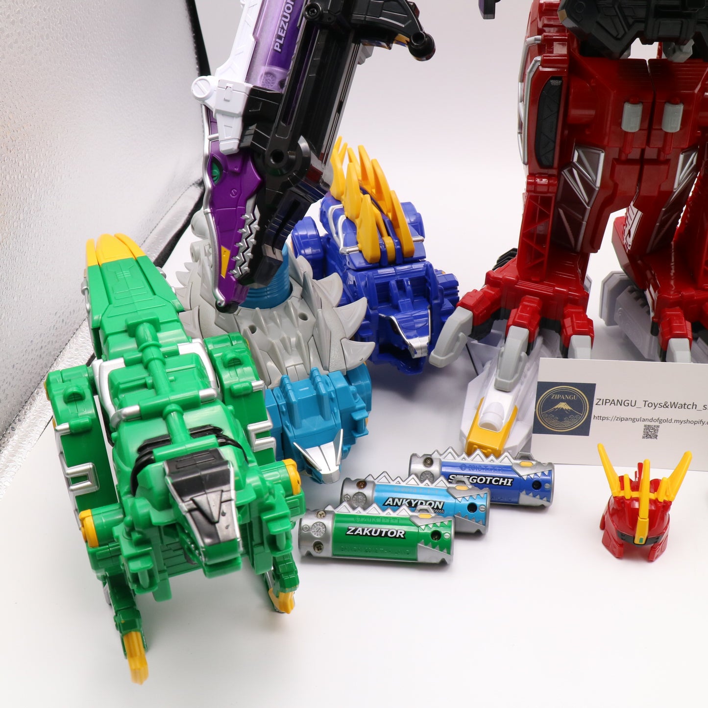 Dino Charge Megazord,Plesio Charge Megazord, Pachy,Para,Raptor,Ankylo Zord set/Power Rangers Dino Charge