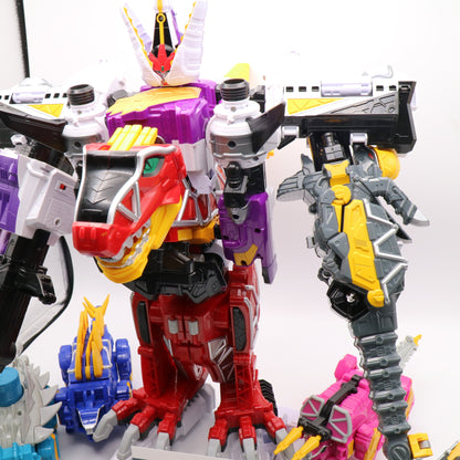 Dino Charge Megazord,Plesio Charge Megazord, Pachy,Para,Raptor,Ankylo Zord set/Power Rangers Dino Charge