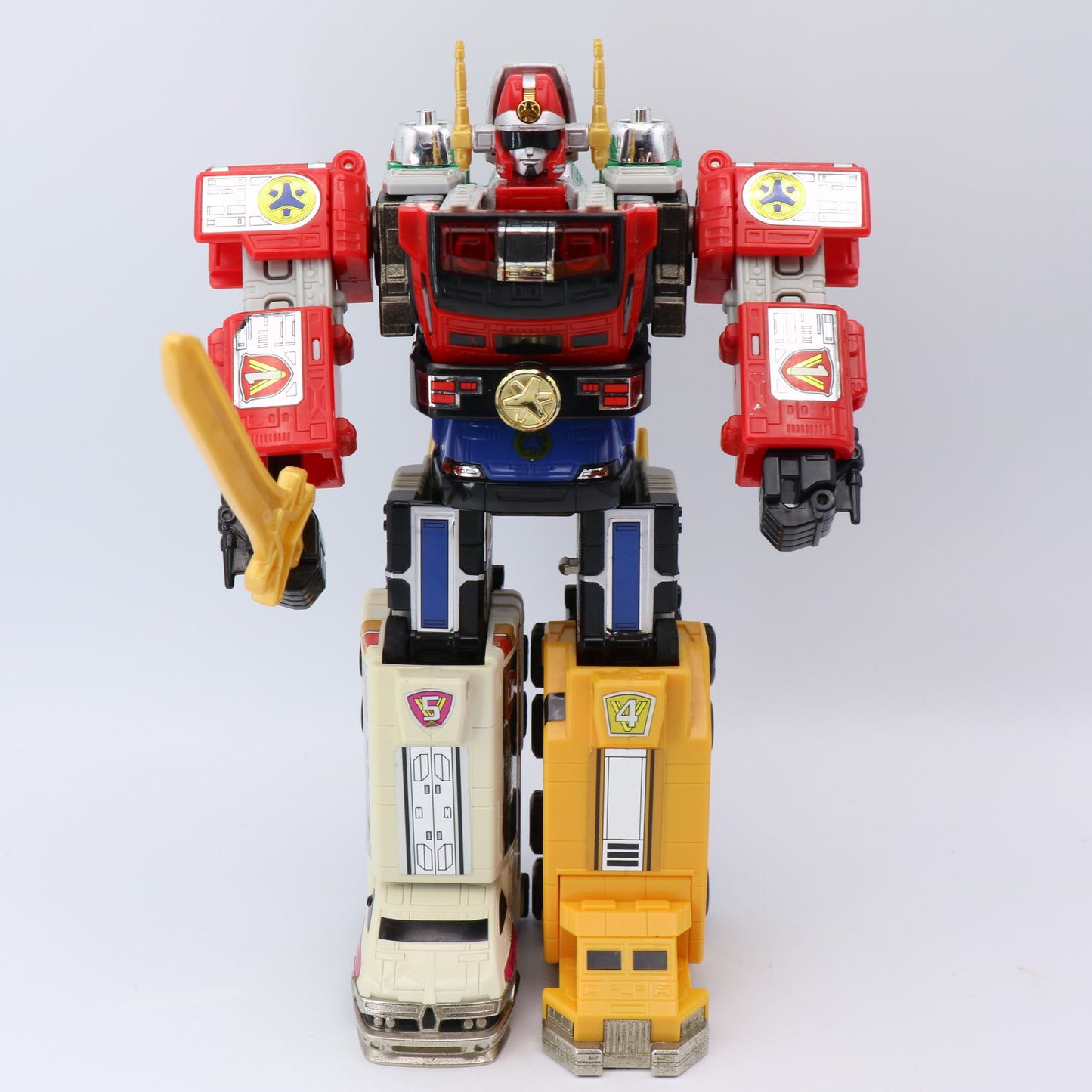 Lightspeed Megazord, Omega Megazord, Max Solarzord & Supertrain Megazord Complete Set/Power Rangers Lightspeed Rescue - GoGo Five