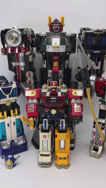 Lightspeed Megazord, Omega Megazord, Max Solarzord & Supertrain Megazord Complete Set/Power Rangers Lightspeed Rescue - GoGo Five